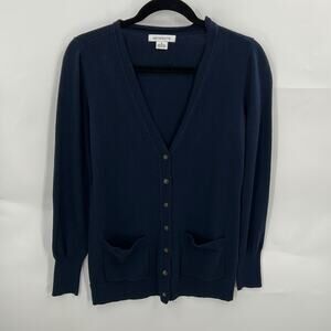 Liz Claiborne Women's Navy Blue Cardigan Sweater Size Small
